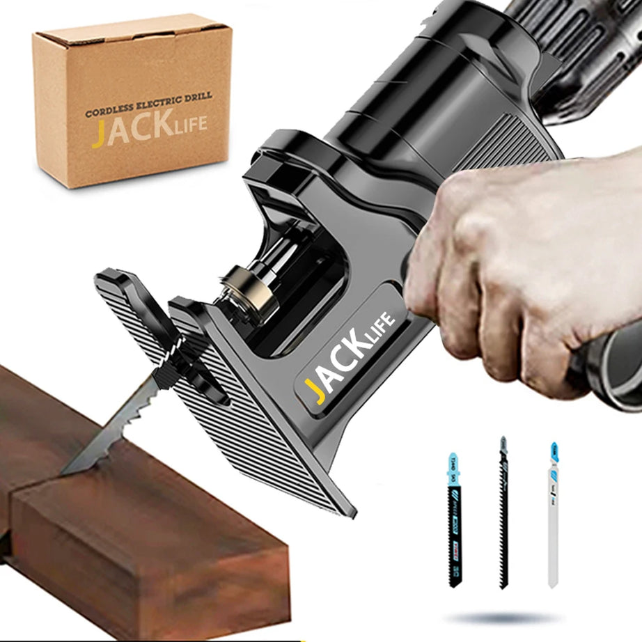 Electric Drill to Reciprocating Saw Conversion Head, Multifunctional Wood Tool