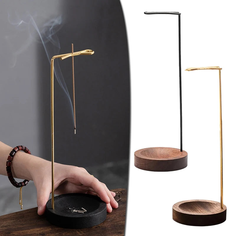 Creative Upside Down Wooden Incense Burner Holder