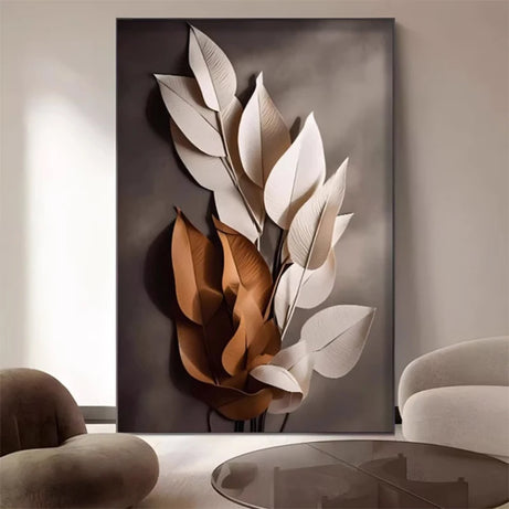 Wabi-Sabi Nordic Light Canvas Art, Luxury Floral Wall Decor