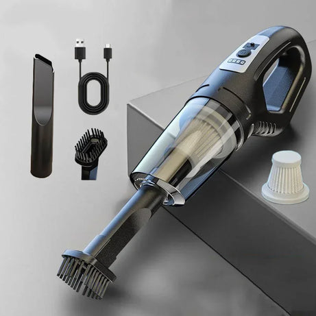 120W Cordless Car Vacuum - USB, Powerful Suction for Home/Pet Hair